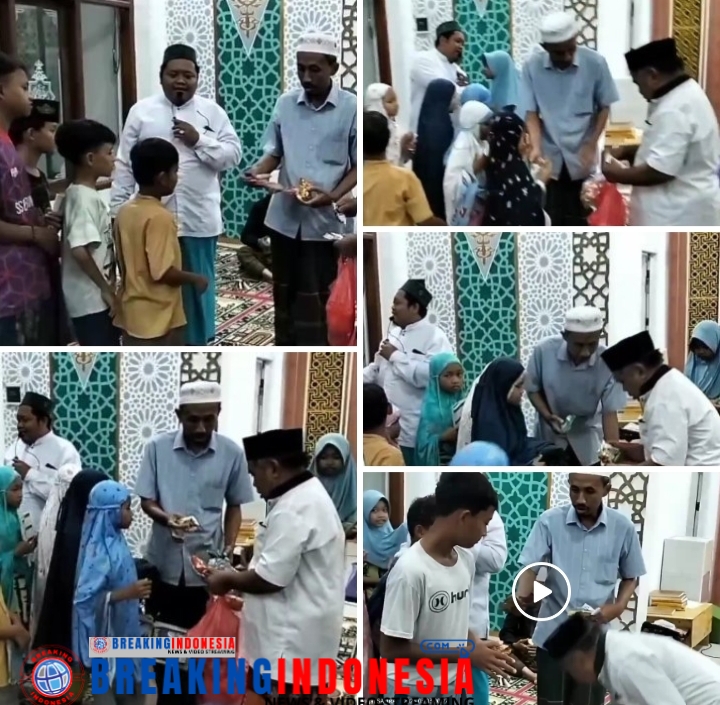 Bersama Warga Perumahan Villa Kencana Cikarang RT 001/011 dan Berbagi Jaburan Untuk Anak -anak Jema’ah Tarawih di Musholla AL-IKHLAS