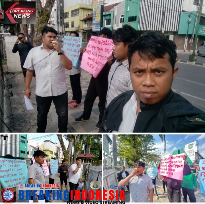 DPP Pemuda MAS Sumatera Utara Kembali Lakukan Aksi di Depan Kantor PDAM Tirtanadi Sumatera Utara
