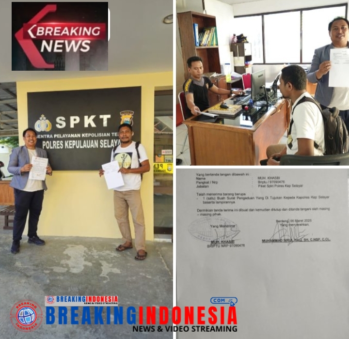 SPKT Polres Kepulauan Selayar Terima Laporan Aduan Dugaan Pemalsuan dan Penggelapan Kepala Kejaksaan Negeri Kepulauan Selayar Dana Desa Bonea