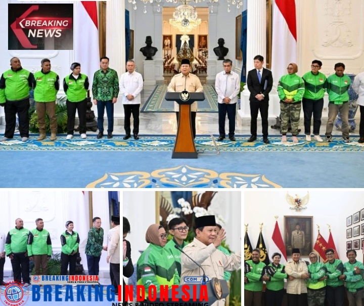 Presiden Prabowo Subianto Mengumumkan, Ojol Hingga Kurir Online Dapat THR  Lebaran