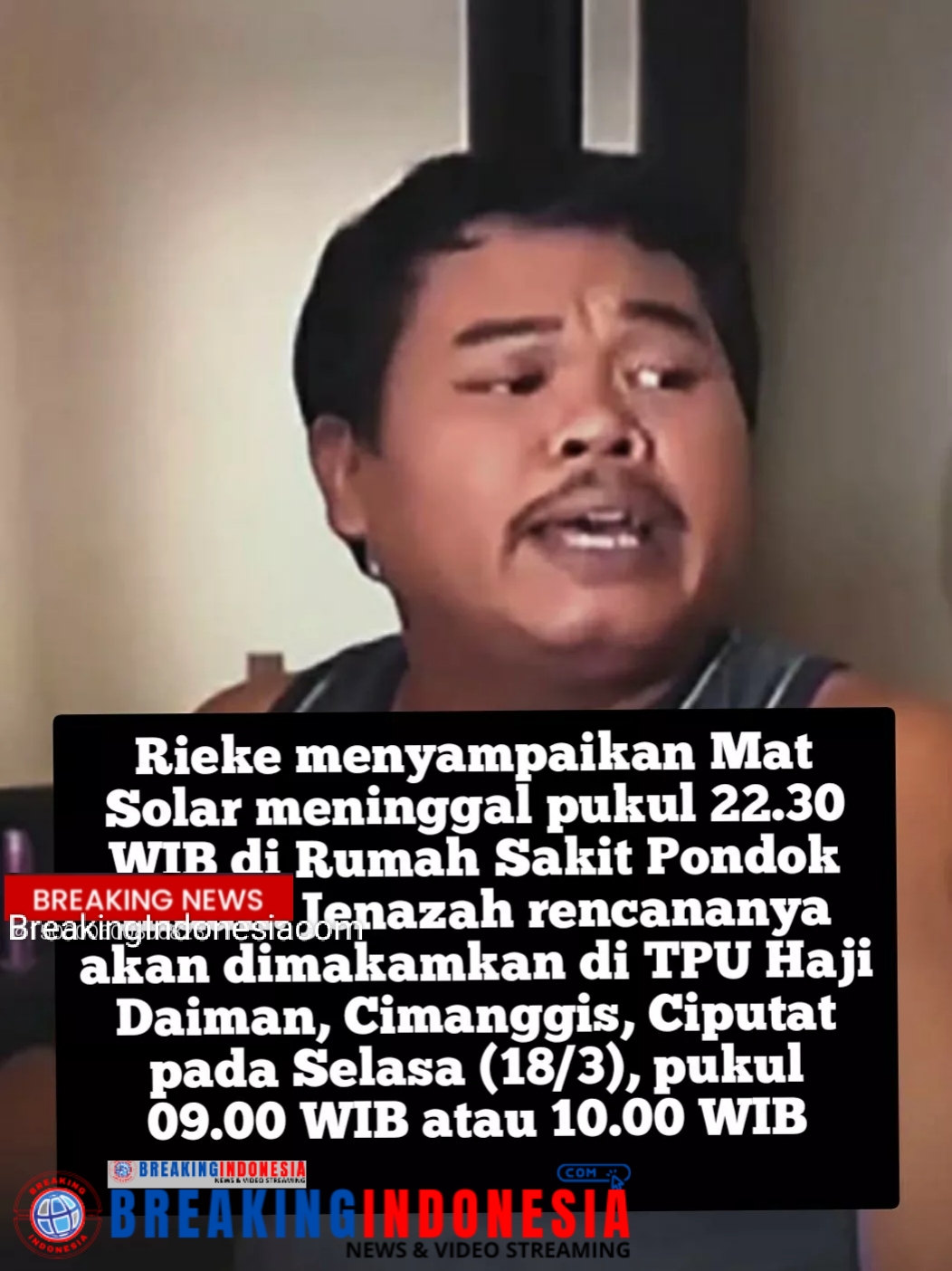 Inalillahi – Mat Solar Selebritis Legends Tutup Usia 62 Tahun