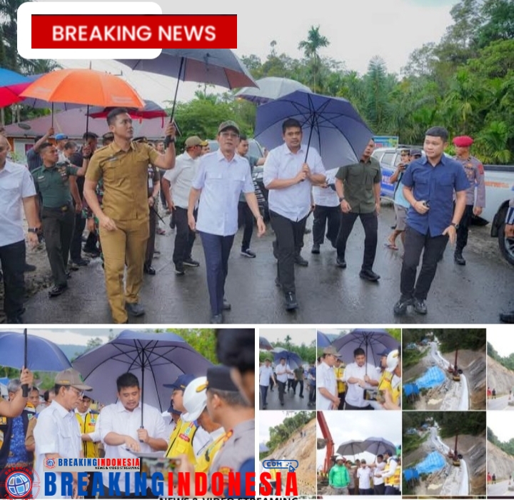 Tinjau Perbaikan Ruas Jalan Nasional Batu Jomba, Bobby Nasution Minta Jalur Jalan Aman Dilalui Pemudik