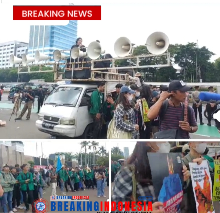 Demontrasi Mahasiswa Didepan Gedung DPR RI