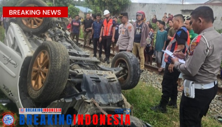 Mobil Tertabrak Kereta Api di Asahan Satu Keluarga Meninggal Dunia