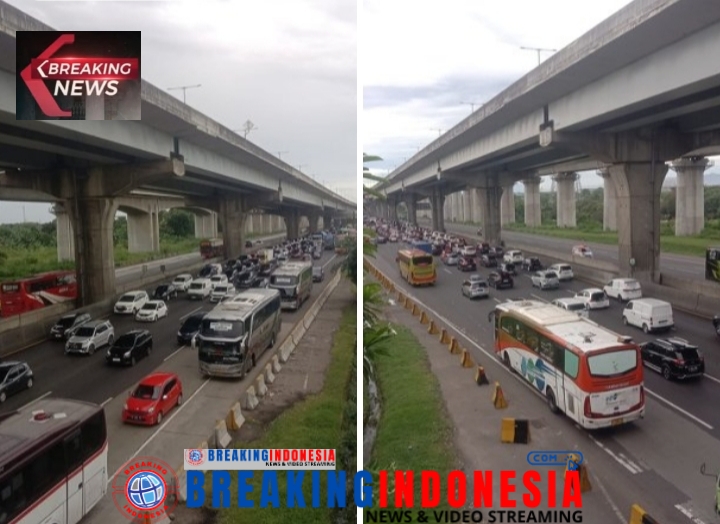 Arus Mudik H-3 Lebaran, Kendaraan Menuju Timur Merayap di Tol Jakarta – Cikampek