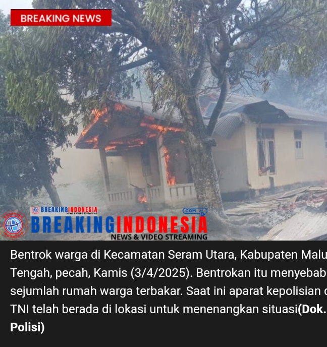 Satu Polisi Tewas Saat Terjadi Bentrok di Maluku Tengah
