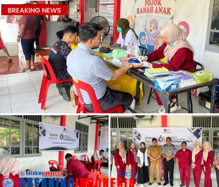 Peringati Hari Bakti Pemasyarakatan ke 61 Lapas 1 di Gelar Donor Darah