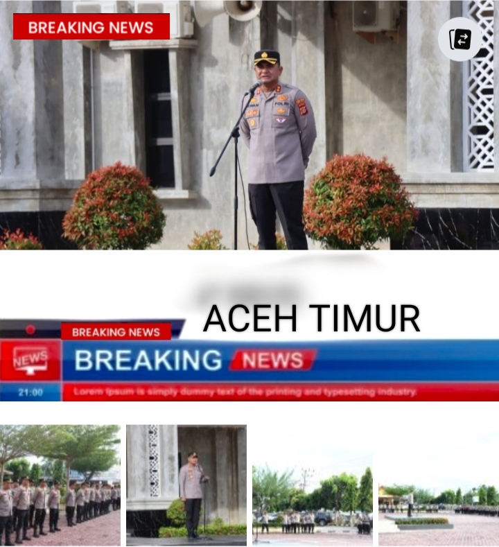 Pimpinan Apel Perdana, Ini Yang Ditekankan Kapolres Aceh Timur