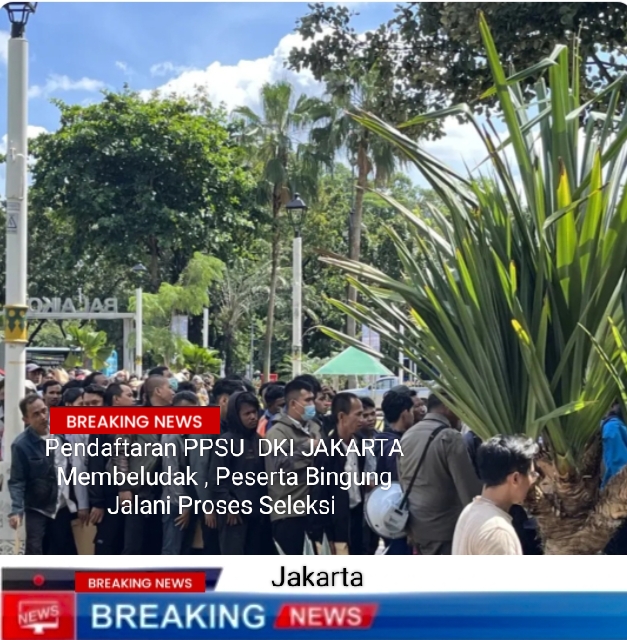 Antrian Warga Untuk Mendaftar Menjadi Petugas Penanganan Prasarana dan Sarana Umum