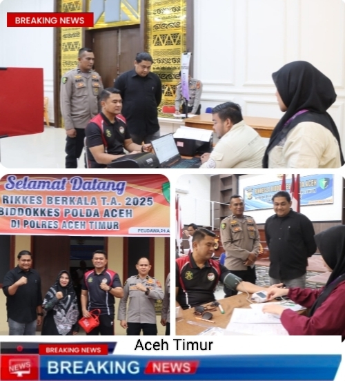 Pastikan Kesehatan Personel Prima Polres Aceh Timur Gelar Rikkes Berkala