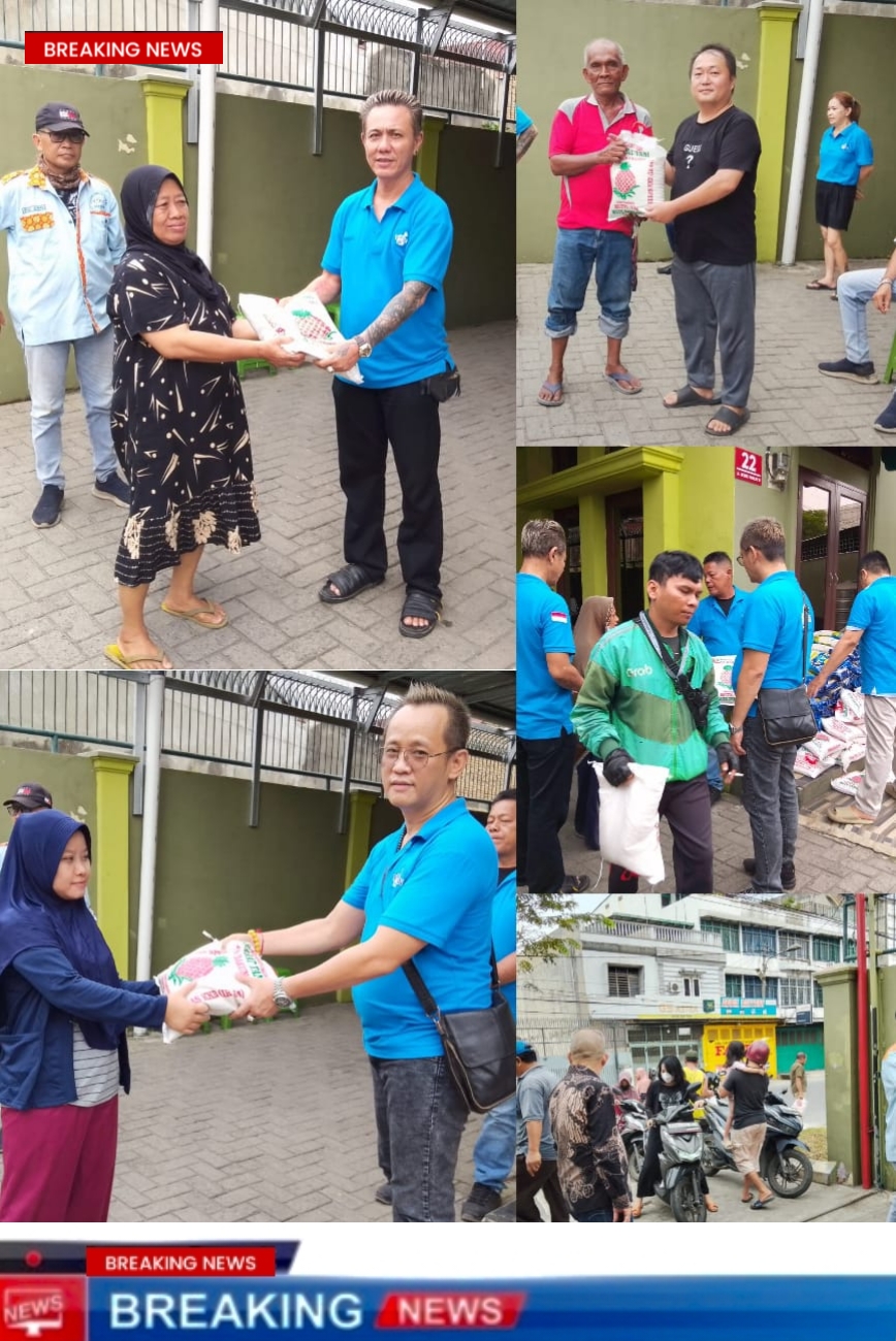Kembali Keluarga Besar  YAKIN  Bagikan Ratusan Sak Paket Sembako Kepada Warga di Tahun Ular Kayu