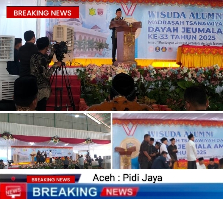 Wakil Gubernur Aceh Hadiri Wisuda ke -33 Dayah Jeumala Amal Pidi Jaya