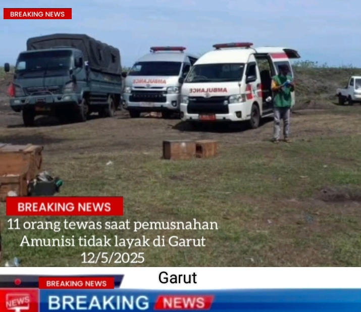 13 Orang Meninggal dunia Akibat Ledakan Pemusnahan Amunisi di Garut