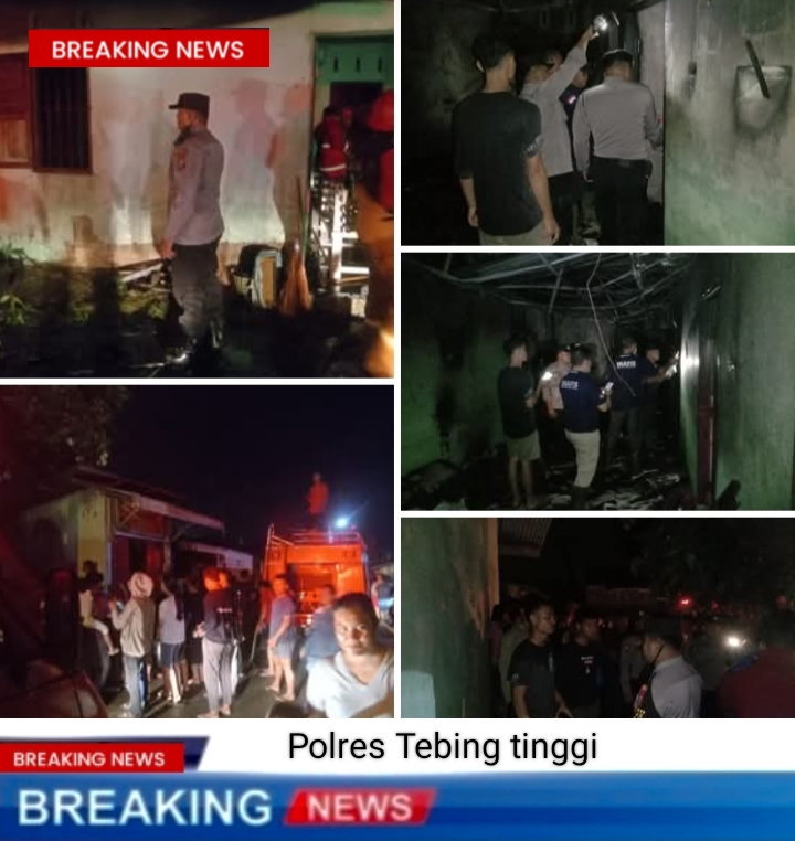 Polres Tebing Tinggi Bergerak Cepat Tangani Kebakaran Rumah