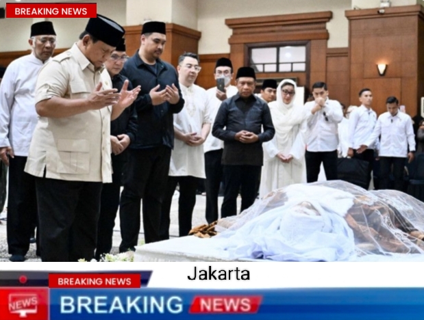 Prabowo Subianto Melayat Almarhum Mayjen TNI,Purn : Eddie Marzuki Nalapraya