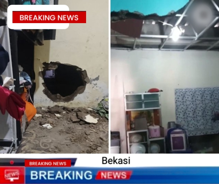 Tembok dan Plafon Rumah Rusak di Villa Kencana Cikarang Dibobol Pencuri