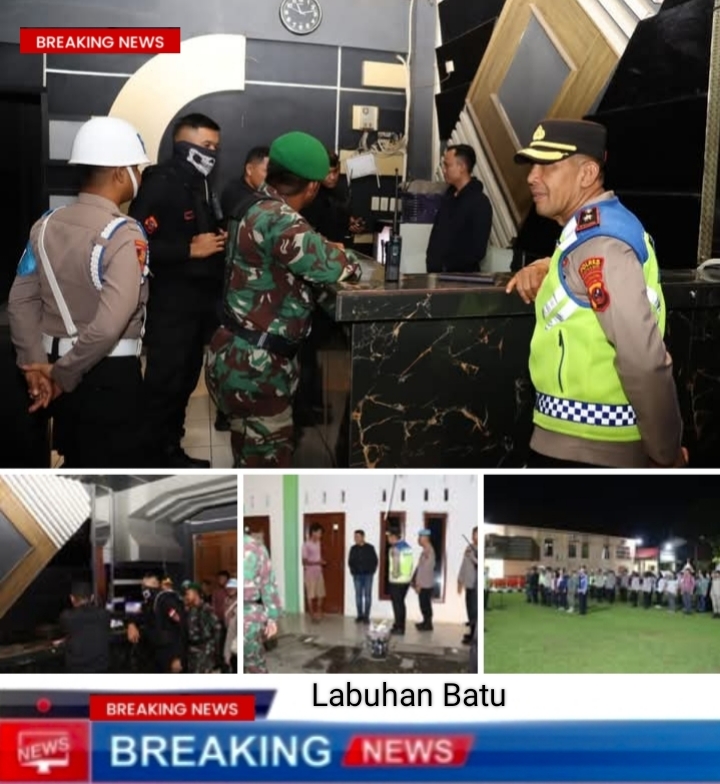 Polres Labuhan Batu Gelar Razia Gabungan Sasar Tempat Hiburan Malam dan Kos – kosan