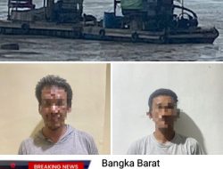 Tim Gabungan Polairud dan TNI AL , Ungkap Tambang Ilegal di Teluk Inggris,Dua Tersangka di Amankan