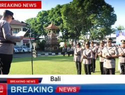 Sertijab Kabag SDM,Kabag Rem, Kasat Reskrim dan Kapolsek Selendang Timur di Polres Tabanan Berlangsung Khidmat
