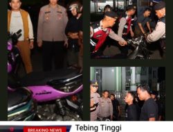 Cegah Tawuran dan Balap Liar Polres Tebing Tinggi Amankan 38 Sepeda Motor Kenalpot Oblong
