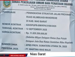 Proyek Jalan Propinsi Ruas Hilimbuasi Mandrehe Diduga Gunakan Matrial Tidak Standar