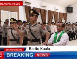 Kapolres Batola Pimpin Sertijab Kasat Lantas dan Pengantar Tugas di Lingkungan Polres Barito Kuala
