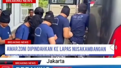 Detik – detik Amar Zoni Dipindahkan ke Nusakambangan Dengan Mata Tertutup