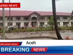 Detik detik Gedung Asrama Pesantren di Aceh  Ambruk