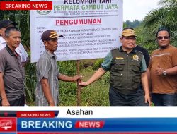 Maspera dan LKLH Ikut Pemasangan Plang Poktan Permata Gambut Jaya Dikawasan HPK