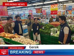 Satgas Pangan Polres Gresik Turun Langsung ke Pasar,Jamin Harga Bahan Pokok Tetap Aman