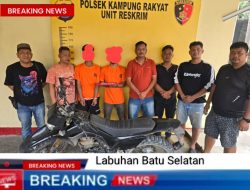 Polsek Kampung Rakyat Amankan Dua Tersangka Sabu di Tanjung Mulia