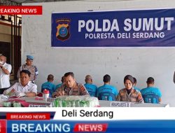 Polresta Deli Serdang Tangkap 33,8 Kg Sabu,Ganja 40,2 Kg dan 510 Pil Ekstasi