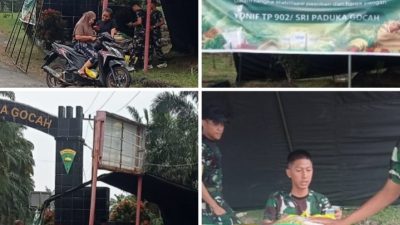 TNI YONIF TP 902 SRI PADUKA GOCAH Adakan Gerakan Pangan Murah