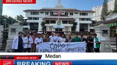 Forum Aktivis Mahasiswa Kota Medan Geruduk Dinas Pariwisata dan Kantor Walikota Desak Copot Odi Batubara