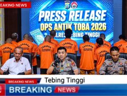 Konferensi Pers Ops Antik Toba 2026 Polres Tebing Tinggi Ungkap 19 Kasus Narkotika