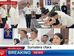 Kakanwil Kementerian HAM Sumut Hadiri Pelantikan CPNS dan Pengambilan Sumpah Jabatan Fungsional Keimigrasian