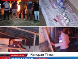 Polsek Kualu Hulu dan Satresnarkoba Respon Cepat Aduan Warga, Grebek Sarang Narkoba di Kampung Baru Kanopan Timur