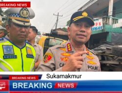 Tabrakan Beruntun di Desa Sukamakmur Kecamatan Sibolangit