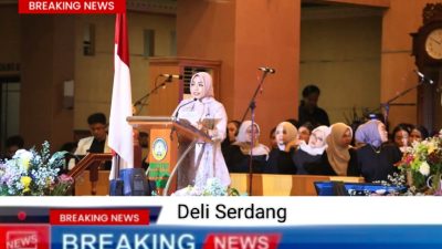 Bupati Labuhanbatu Dr.Hj,Maya Hasmita Sp.OG,M.KM Menghadiri Sidang Senat Terbuka Wisuda Periode ke 2 di Deli Serdang