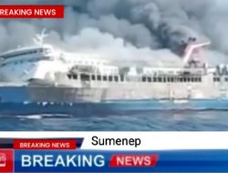 Polda Jatim Selidiki Penyebab Kebakaran Kapal Mutiara Sentosa ll di perairan Sumenep