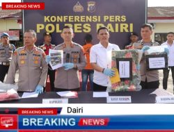 Konferensi Pers Polres Dairi, Kapolres Ungkap Kronologi Penganiyaan Berujung Maut di Tanah Pinem