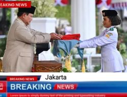 Penurunan Bendera Sang Merah Putih Dipimpin Langsung Presiden Prabowo Subianto