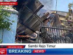 Sijago Merah Melalap Sebuah Rumah di Desa Sambi Rejo Timur