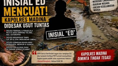 Inisial “ED’ MENCUAT DALAM SKANDAL PETI , KAPOLRES MADINA DIDESAK USUT TUNTAS